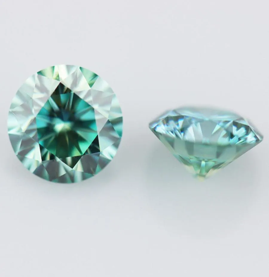 1 quilat cor azul cor moissanite stone miceds 65 mm VVS1 BRILHANTE VVS1 Excelente Teste de Corte de Corte Diamante de laboratório positivo para jóias Q1214 4062364944