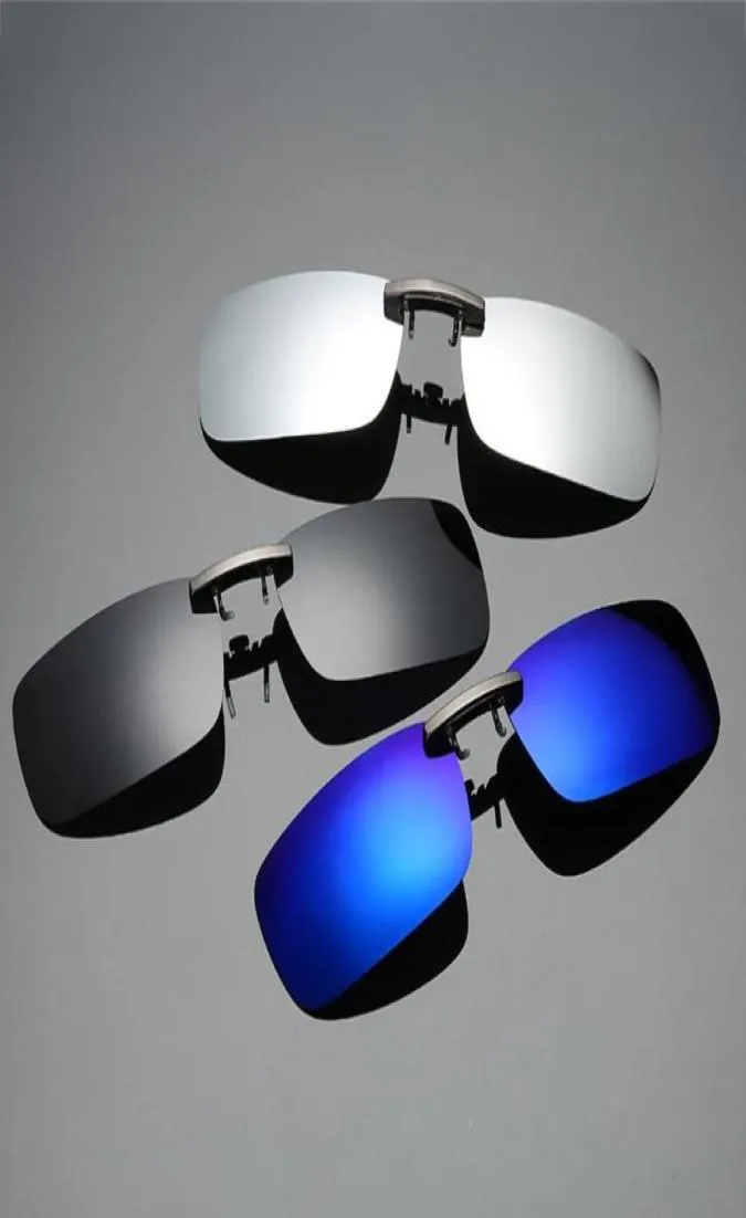 Lentille de vision nocturne détachable conduisant un clip polarisé en métal sur des lunettes de soleil conducteur de voitures Goggles oculos masculino vintage55344959