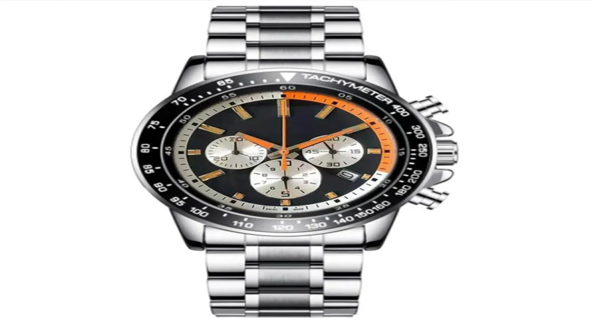 Yeni Mens Sport Watch Montree De Luxe F1 Kol saatleri Paslanmaz Çelik Kronograf Kuvars Hareketi Erkek Saat Tasarımcısı Lüks Bilekleri6299477