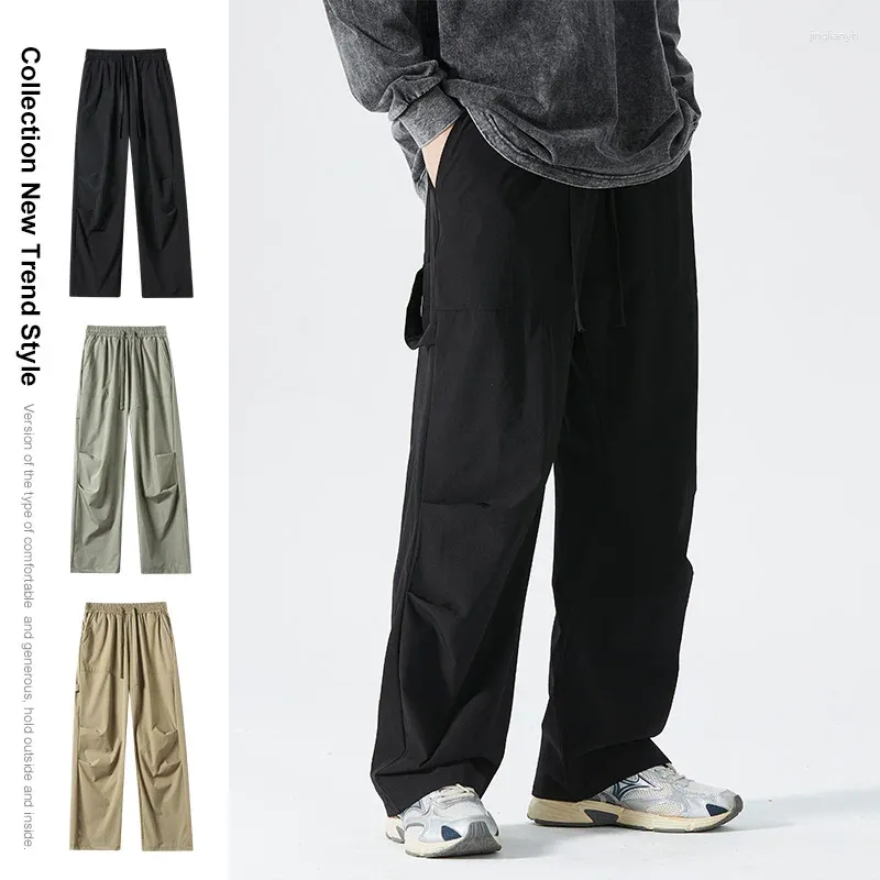Pantalon masculin streetwear noir masque joggers harem cargo 2024 hip hop poches décontractées pantalon pantalon de mode masculin surdimensionné