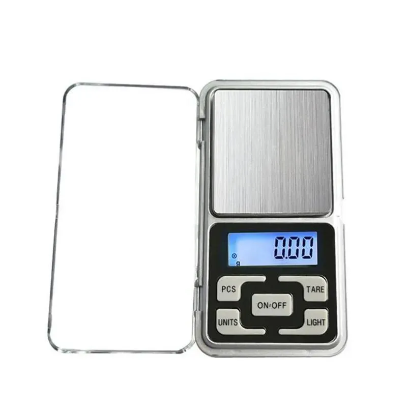 Escalas de pesaje Mini joyería de escala digital de mini electrónica Pesaje NCE Pocket Gram LCD Display con caja minorista 500G/0.1G 200G/0.0 DH2RW