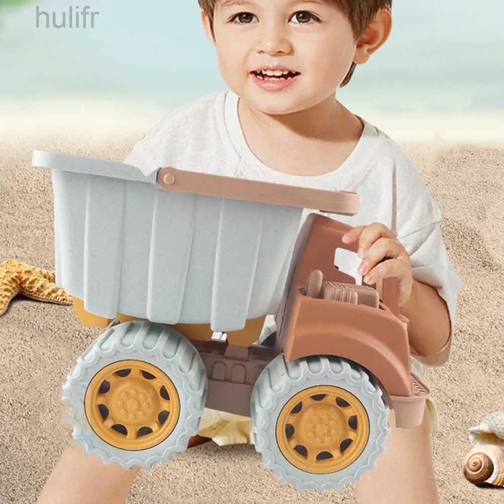 Sandspiel Wasser Spaß Spielzeug Spielzeug Sand Truck Kids Bagger Auto Konstruktion Strand Sandkasten Fahrzeug Müllkippe Play Box Digging Fahrzeuge Traktor Bagger Mini D240429