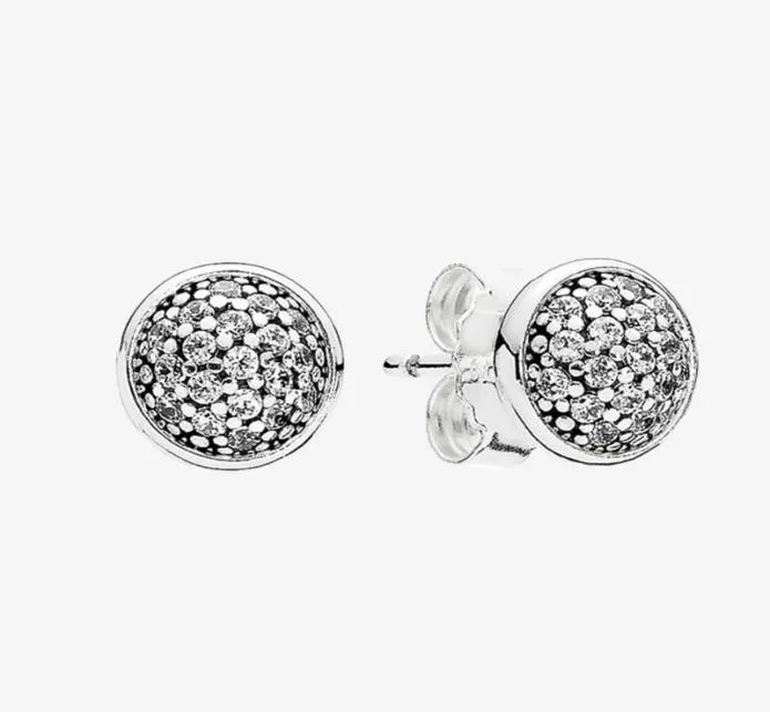 Boucles d'oreilles mignonnes CZ diamant pave femmes pour hommes bijoux de mode pour 925 Boucle d'oreille en argent sterling avec box6014263 d'origine