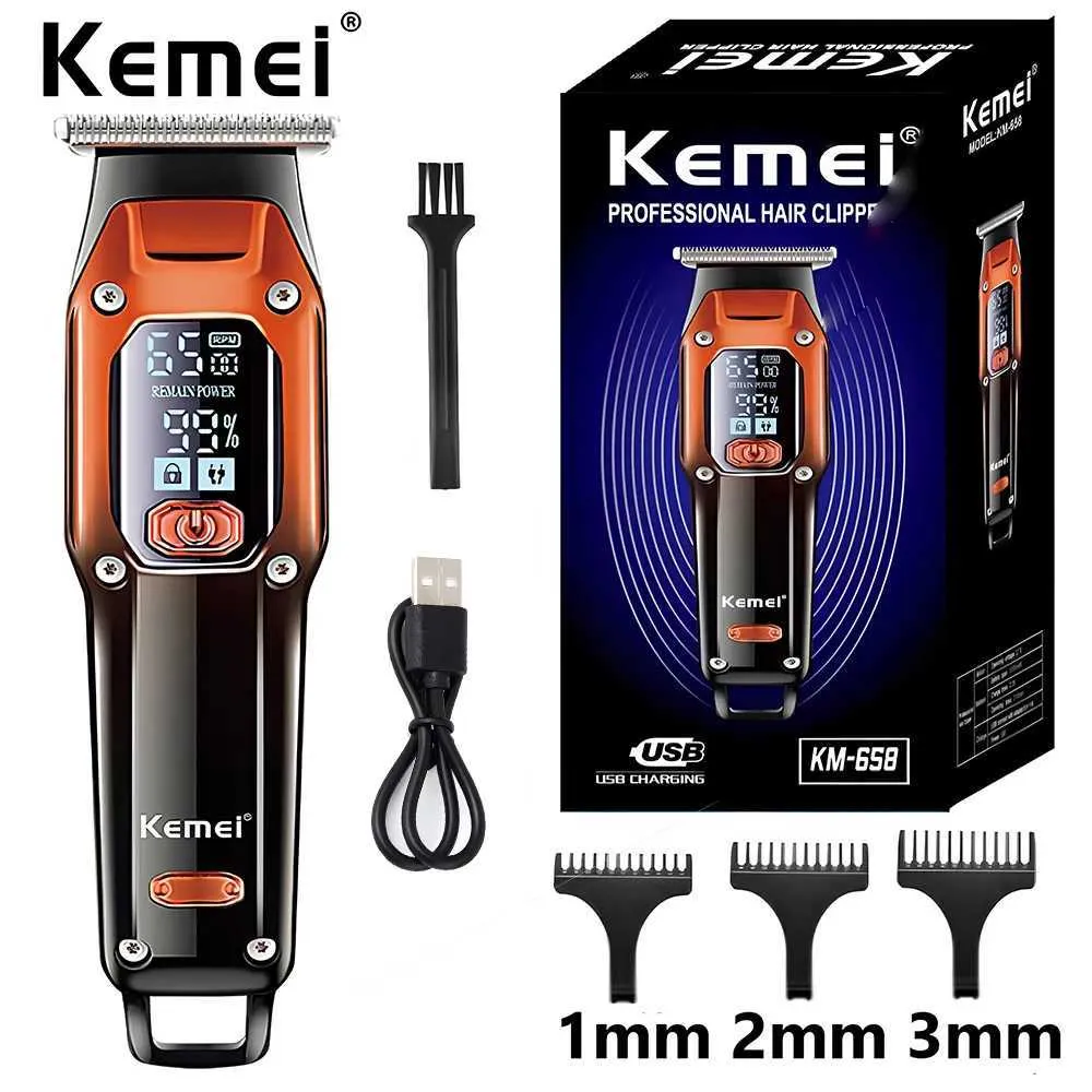 Haar Trimmer Kemei-658 Mens Beard Trimmer Professional Hair Clipper Electric Shaver Q2404271