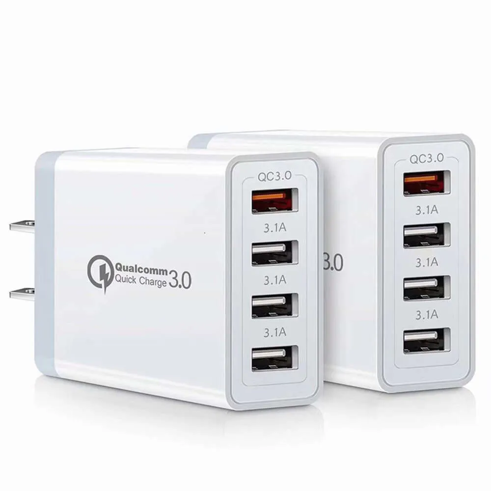USB Mobile Phone QC3.0 Head Head 3.1a Four 33W Multi -Port Charger