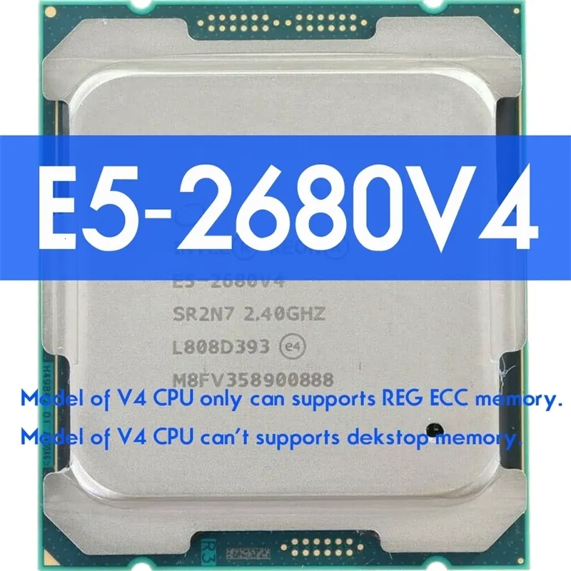 Xeon E5 2680 V4 Processador CPU 14 núcleo 2,40GHz 35MB L3 Cache 120W SR2N7 LGA 2011-3 AMERITER X99 D4 DDR4 Placa-mãe 240410