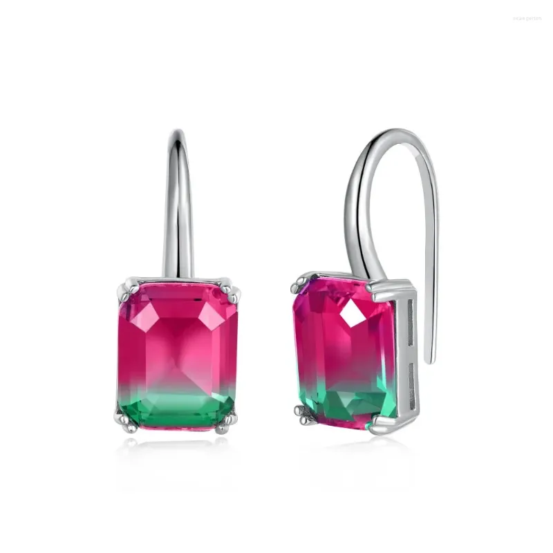 Stud Earrings S925 Silver Niche Temperament Gradually Changing Color Personalized Fashion Colorful Jewelry For Women