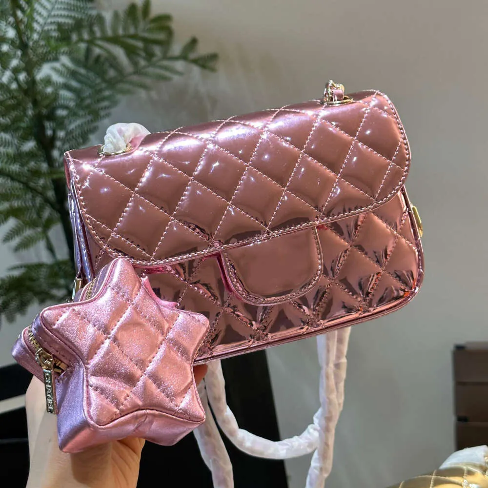 Lüks Tasarımcı Zincir Çantası Kadın Crossbody Bags Orijin Deri Elmas Kafes Çift harfli küçük kare çanta bayan bir omuz çantası çanta çanta