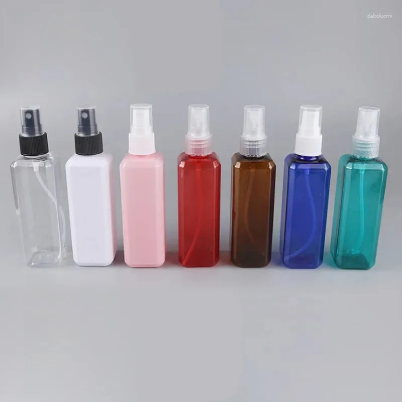 Storage Bottles 200pcs 100ml Empty Plastic Refillable PET Square Spray W/Fine Mist Atomizer Sprayers For DIY Home Cleaning Beauty Care