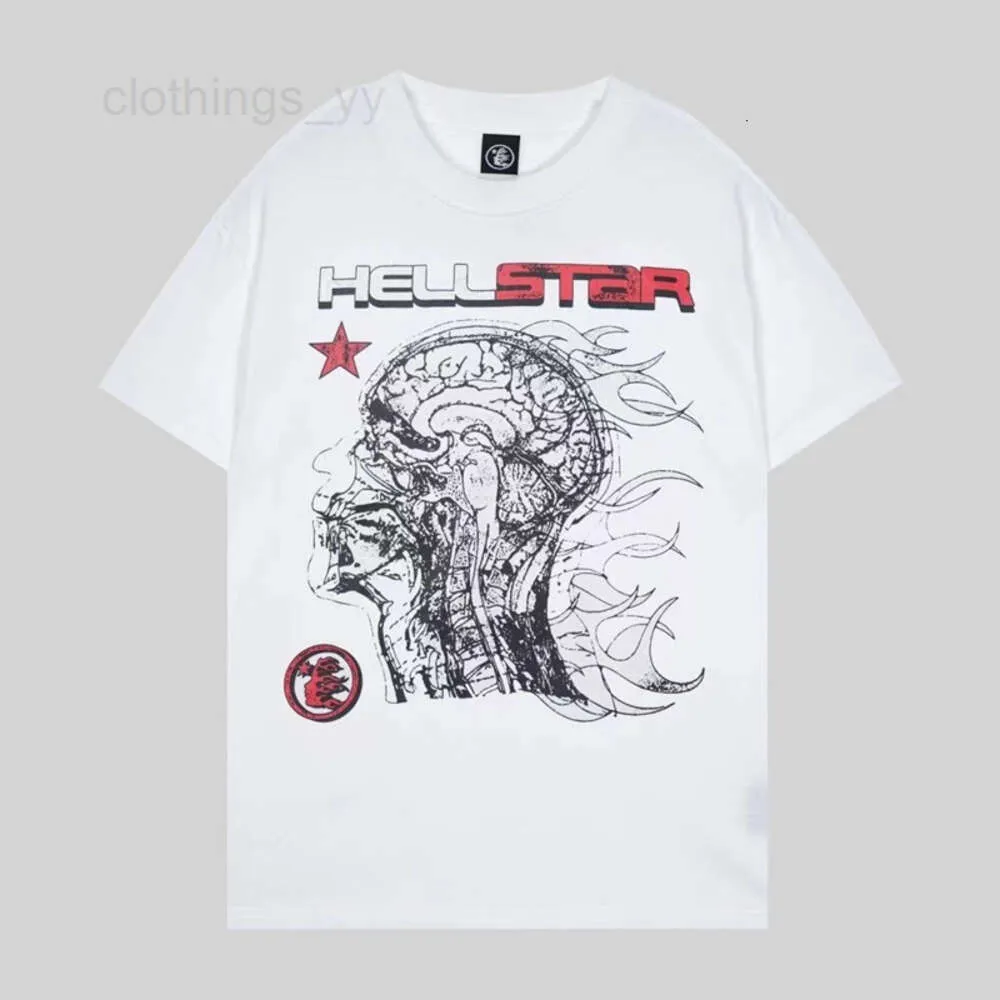 T-shirt maschile Hell Star Thirt Mens Designer Shirts Summer Leisure Fashion Hip Hop Street Brand Abbigliamento con lettere S-5xl