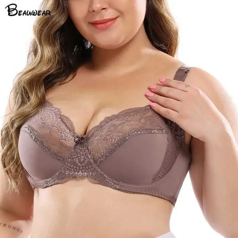 Man beauwear dunne cupbeha's voor vrouwen aangepaste raastraps brawbra sexy ondergoed kanten bralette lingerie top plus mize 38c-48dd y240426