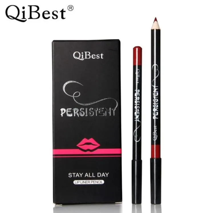 12pcs Professional Multifunctional Lipliner Pencil Long Waterroof Auroprooth Lip Hype Brow Makeup Cokeup Labbro colorato Pens1889516