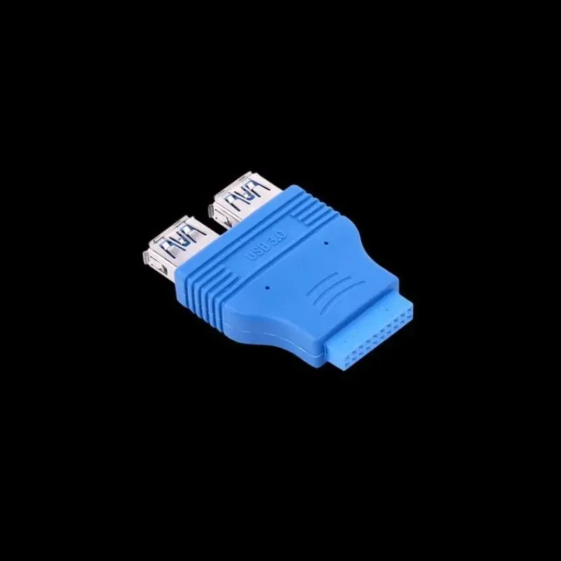 Nouveau Blue USB Motherboard USB 3.0 Blue 20pin à double carte mère Extension de l'ordinateur Interface DIY Adaptateur USB pour la carte d'extension de l'ordinateur