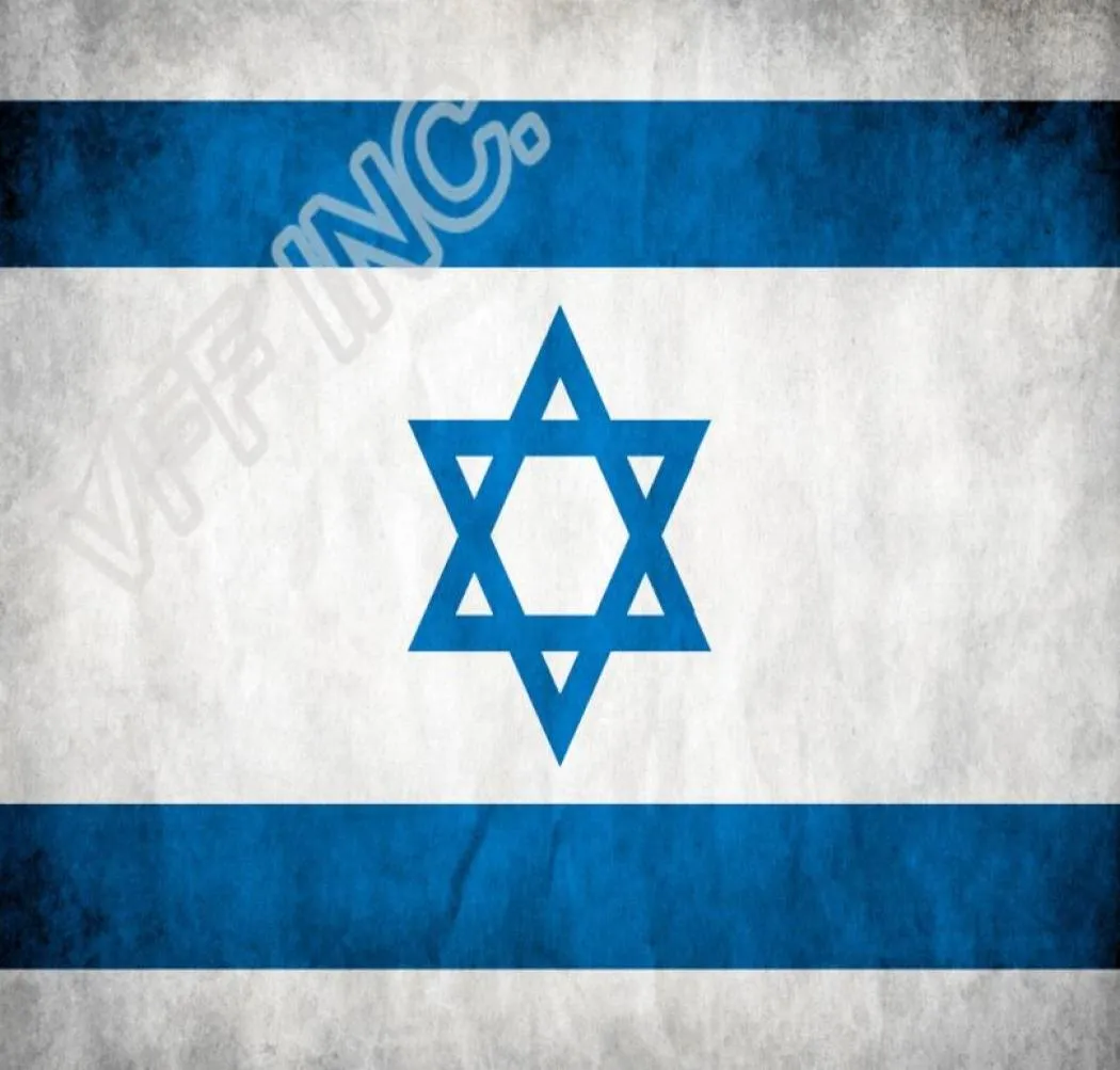 İsrail Antika Eski Bayrak Ulusal Bayrağı 3ft x 5ft Polyester Banner Uçan 150 90cm Özel Flag5953677