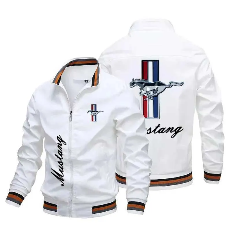 Ford Mustang Emblem Jacket: Mens Spring & Autumn Fashion