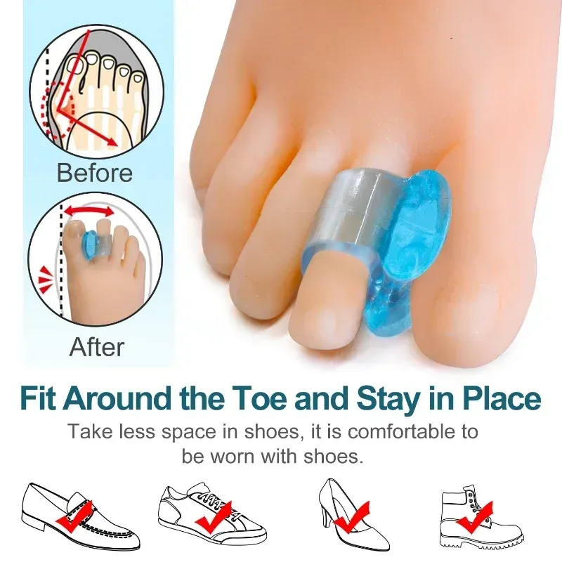 new =Silicone Gel Big Toe Separator Bunion Adjuster Foot Fingers Protector Bone Hallux Valgus Corrector Foot Care PedicureHallux Valgus Corrector