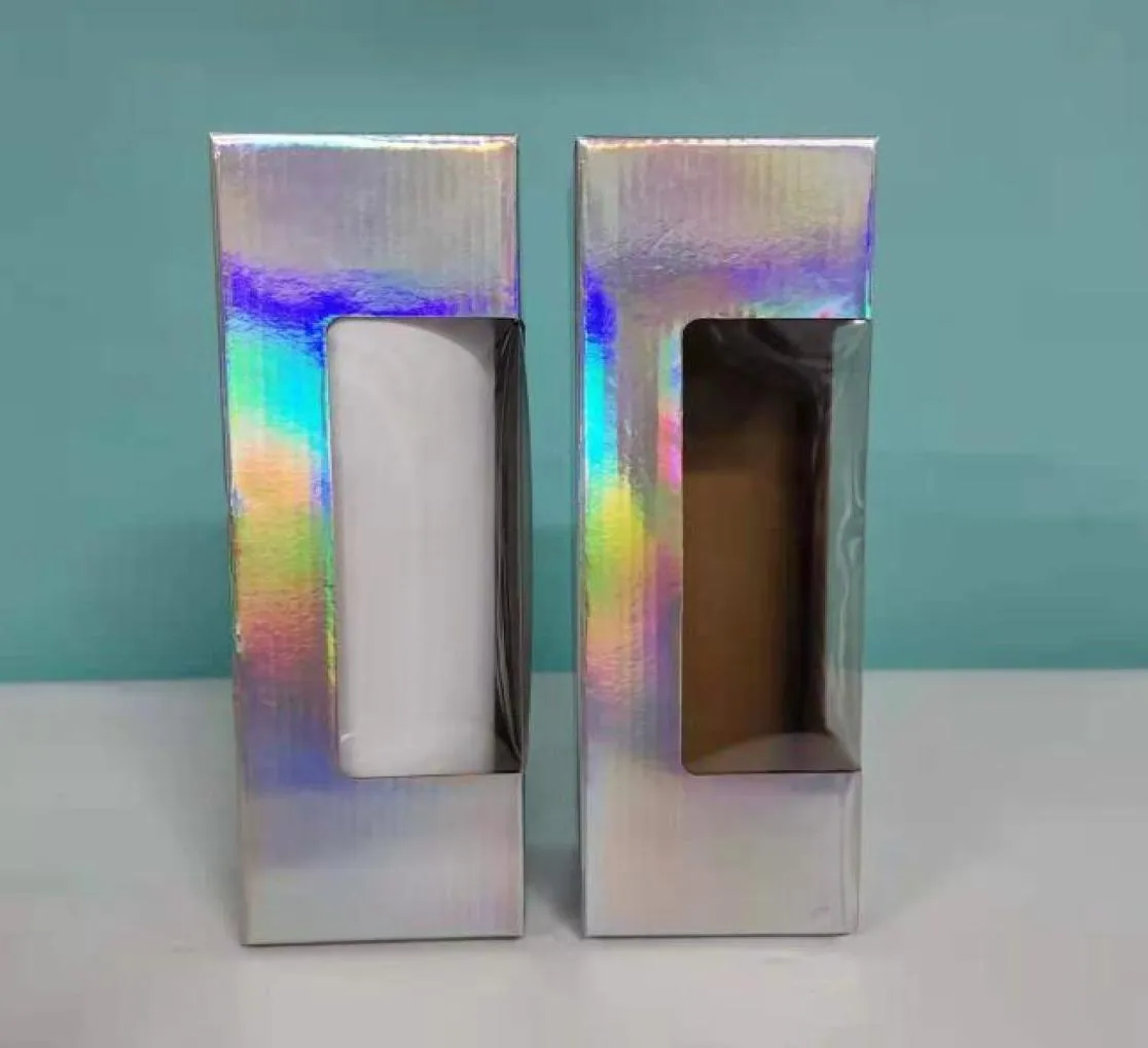 display box holographic boxes laser boxes fit 20oz 30oz straight skinny tumbler with plastic lids support customization whole 4909550