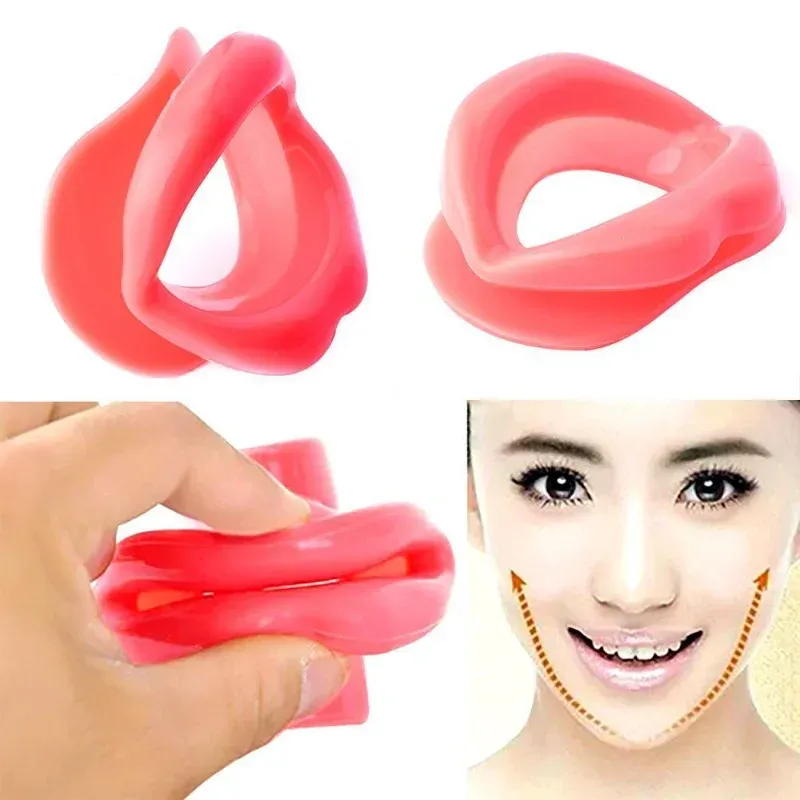 Siliconen rubberen gezicht slankere oefening mondstuk spier anti rimpel lip trainer mond massager oefener mondstuk gezichtszorg