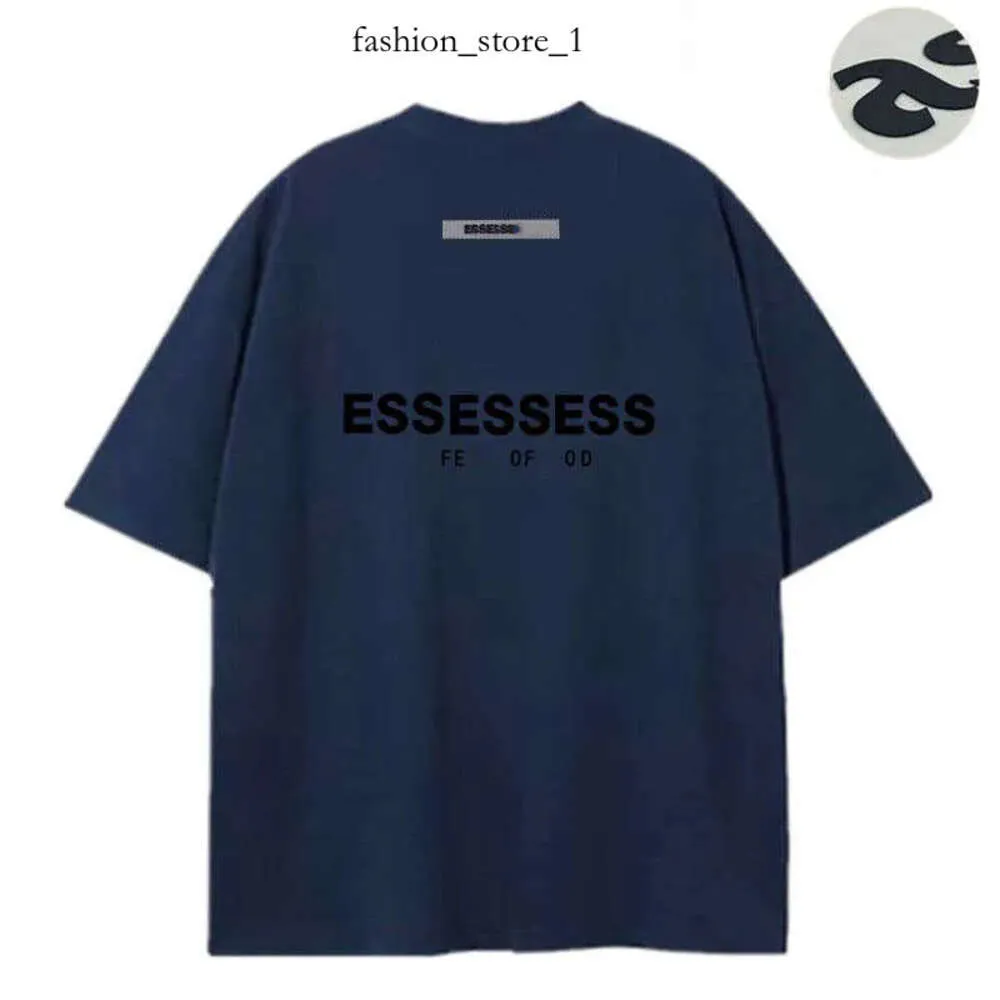 Designer Fashion Essentials Shirt Shirt Summer Casual Essencial Herren Frauen Essen gedruckte Briefhemden Lose reines Baumwollpaar übergroßes T -Shirt 355