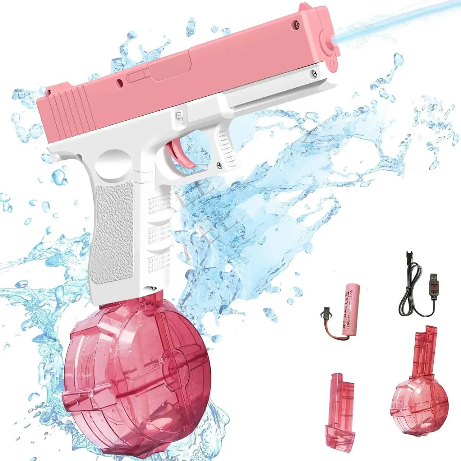 Gun Toys Electric Water Gun Toy Automatic Squirt Guns for Adults Kids Kinderen Zomer Zwembad feest Beach Outdoor Activiteit T240428