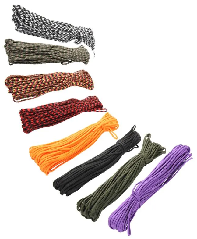 100ft 7 코어 스탠드 Paracord 550 낙하산 코드 끈 밧줄 Mil Spec Type III 7strand 등반 캠핑 생존 장비 3807249