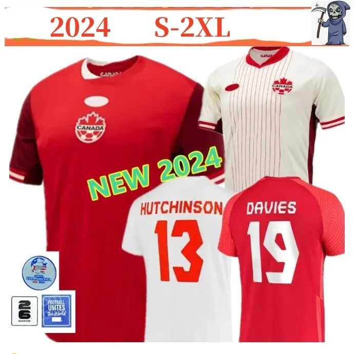 2024 Kanada piłkarska National 24 25 Grosso Cavallini Hoilett Sinclair Davies J.David Red Fan Football Shirt South American Puchar Narodowy
