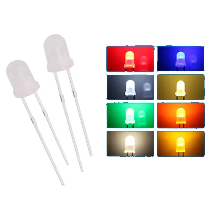 Groothandel 5 mm Atomisatie Strohoed Licht Emitting diode kit, 1000 stks Wit rood blauw groen gele ultra heldere leds LL