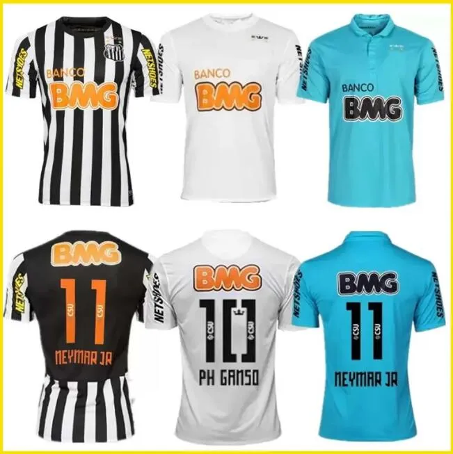 1912 2011 2012 2013 Santos rétro Soccer Jersey 11 12 13 Neymar Jr Ganso Elano Borges Felipe Anderson Vintage Classic Football Football Men and Kids Shirts Jersey