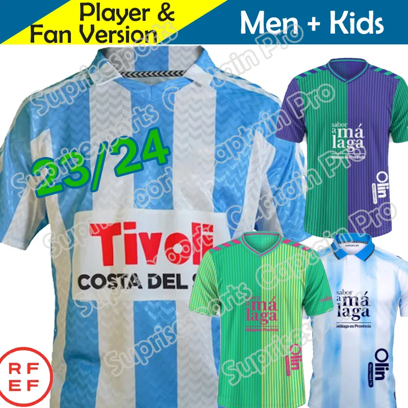 23 24 24 Malaga Remake piłka nożna 2023 2024 120 lat rocznica edycja specjalna CF Retro Football Shirt Camiseta de Futbol Home Away Trzeci trzeci męski mundur Roberto