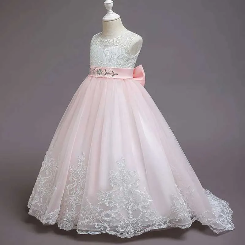 Vestidos de menina adolescentes meninas adolescentes bordadas com a princesa festa vestidos de cauda de crianças crianças elegantes chirstmas casamentos vestidos roupas