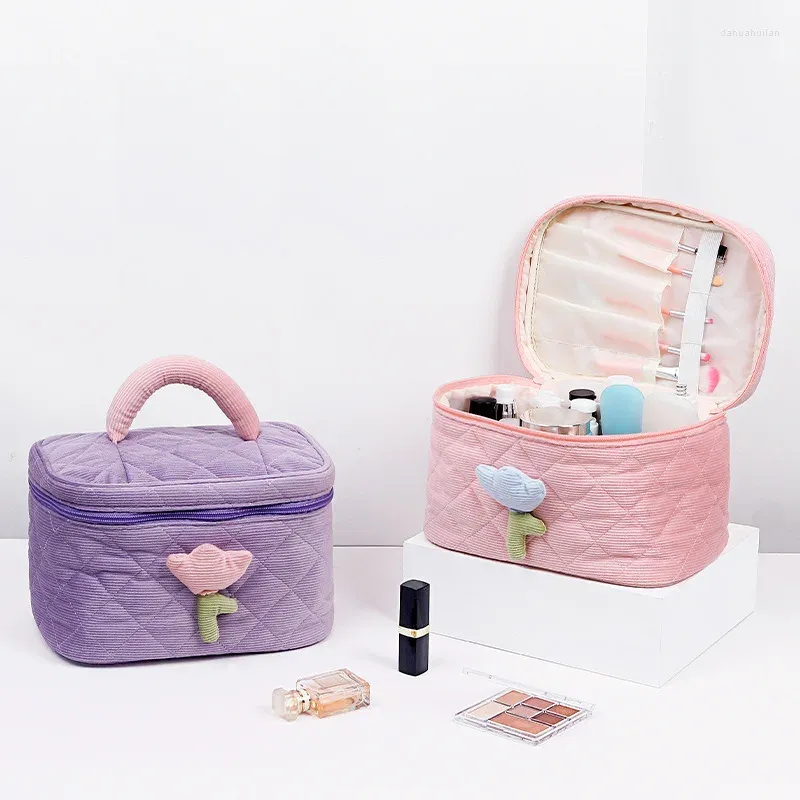 Косметические мешки с ультра-освещенным вельветовым мешочком для макияжа женщина портативные сумки цветочные велосипед