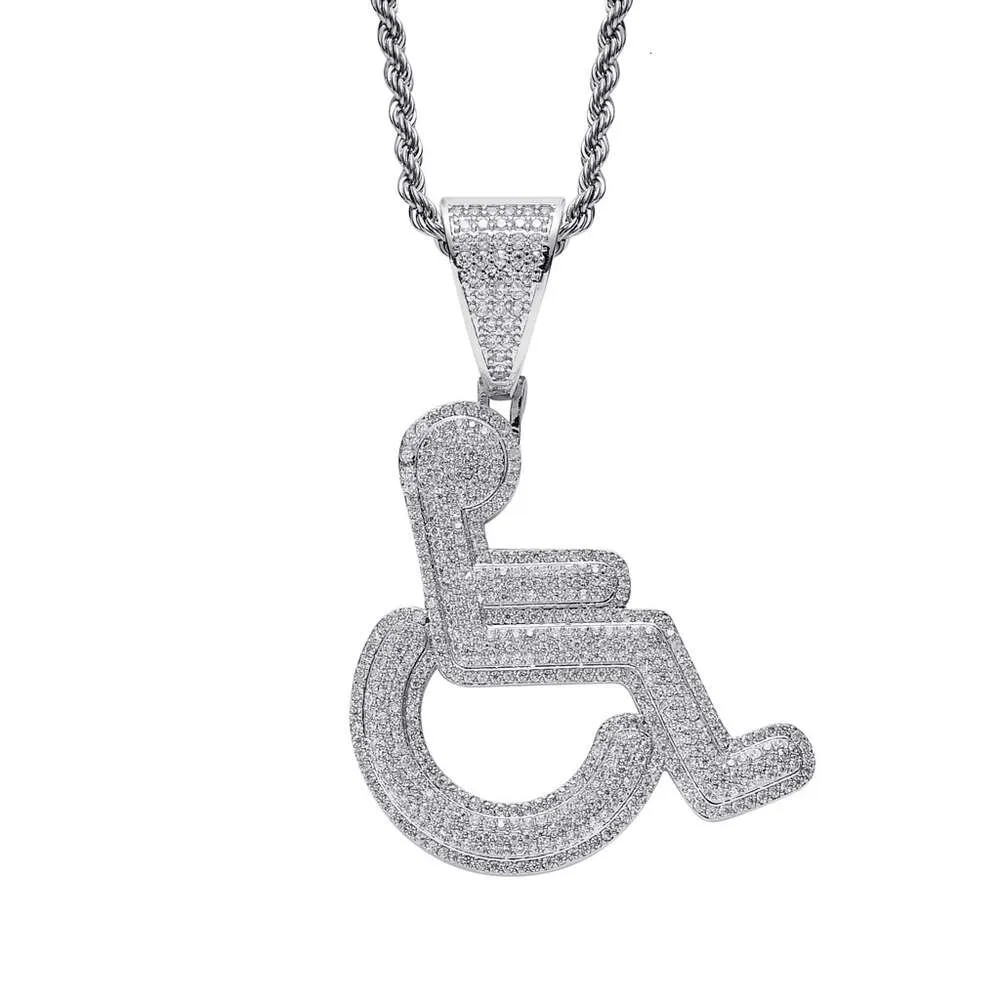 Colares de pingentes de colar de cadeira de rodas de pendente do Instagram