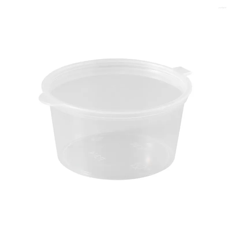 Storage Bottles Disposable Sauce Box Container Holder Leak-proof Makeup Packaging Round Salad Dressings Seasoning Souffles