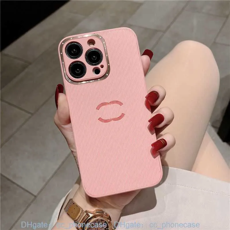 Cas de téléphone pour iPhone 15 14 Pro Max 13 plus 12 11 XS XR concepteur phoncase Pink Letter Couvre de luxe Coque de coque en silicone Téléphones amortisseurs CYD23111004-3 GMA5