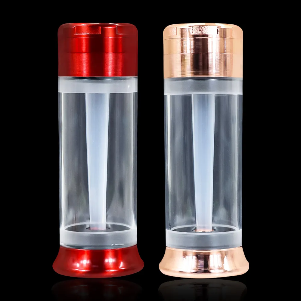 Smoking Accessories wee grinder Alloy Grinder cnc teeth Diameter 50MM 2 Layers with Metal Glass Jar Tobacco Bong