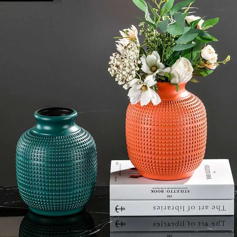 Planteurs Pots Nordic Plastic Vase moderne Incassable Flower Home Decoration Decoration Layout grand conteneur Simple Q2404291