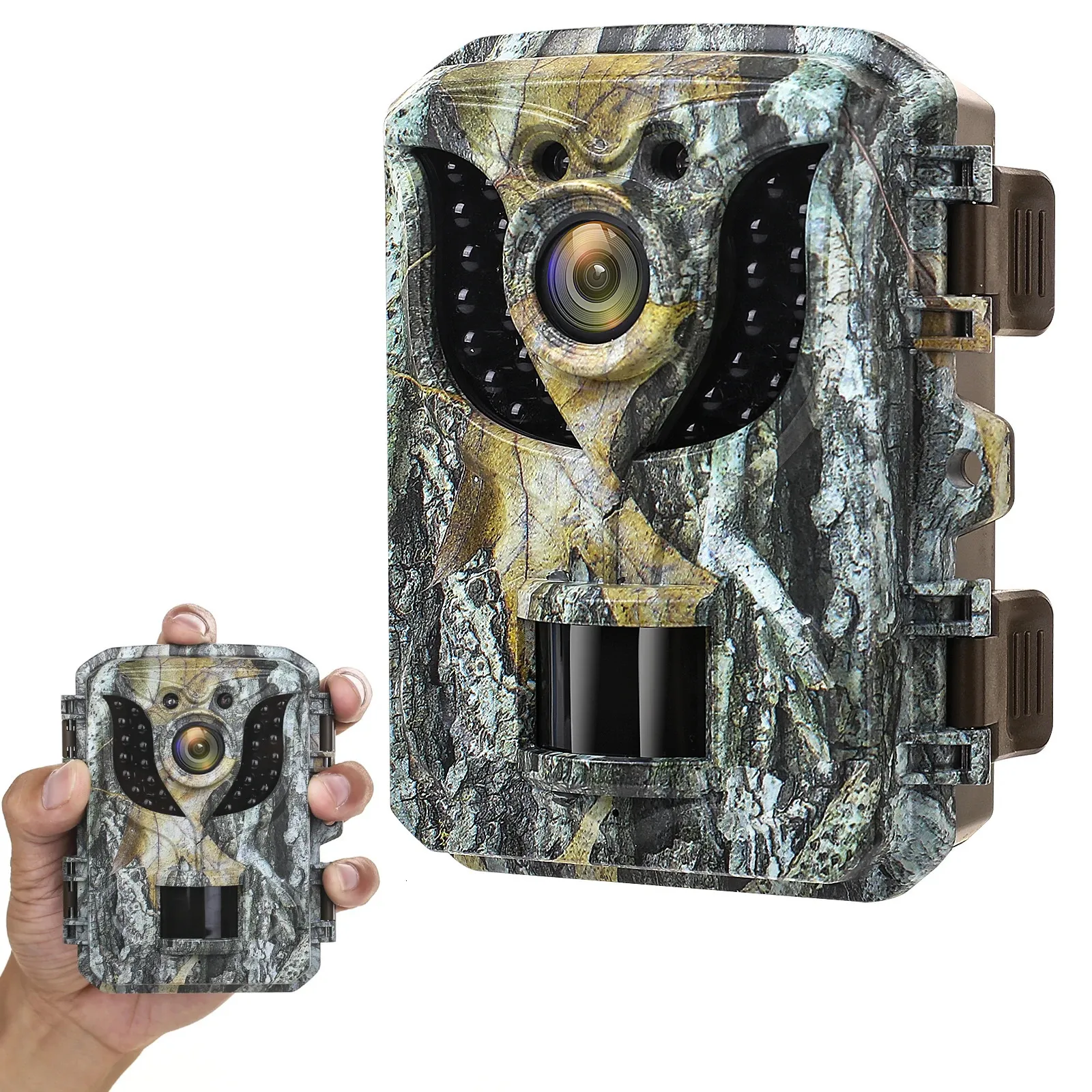 Mini Hunting Trail Camera 16MP 1080p HD Vision nocturne infrarouge Afficier Mouvement extérieur activé Scout de la faune de PO 240423