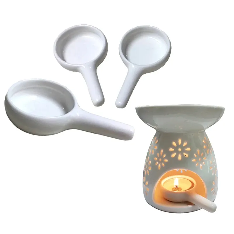 Candles Ceramic Candle Holder Wax Melt Oil Burner Diffuser Fragrance Tray Aromatherapy Furnace Candlestick Home Decoration