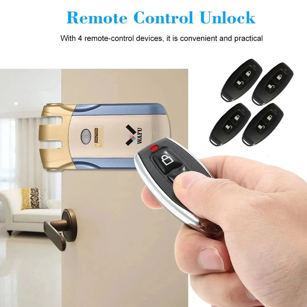 Wafu Cerradura Iinteligentte Invisible Intelligent Keyless Door Lock Smart Hidden Smart Security Door Lock pour Home El Office 240422