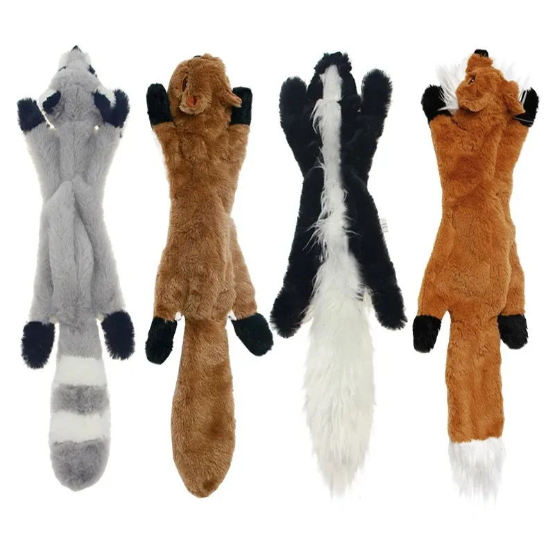 Jouets en peluche mignons squeak wolf lapin animal