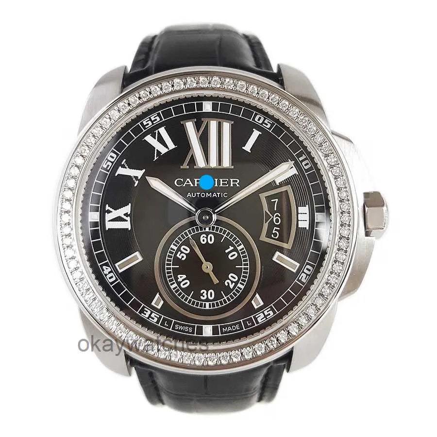 Cadrans unisexes montres de travail automatiques Carter 42 Diamètre Diamond Set Mécanical Watch Mens W71000411