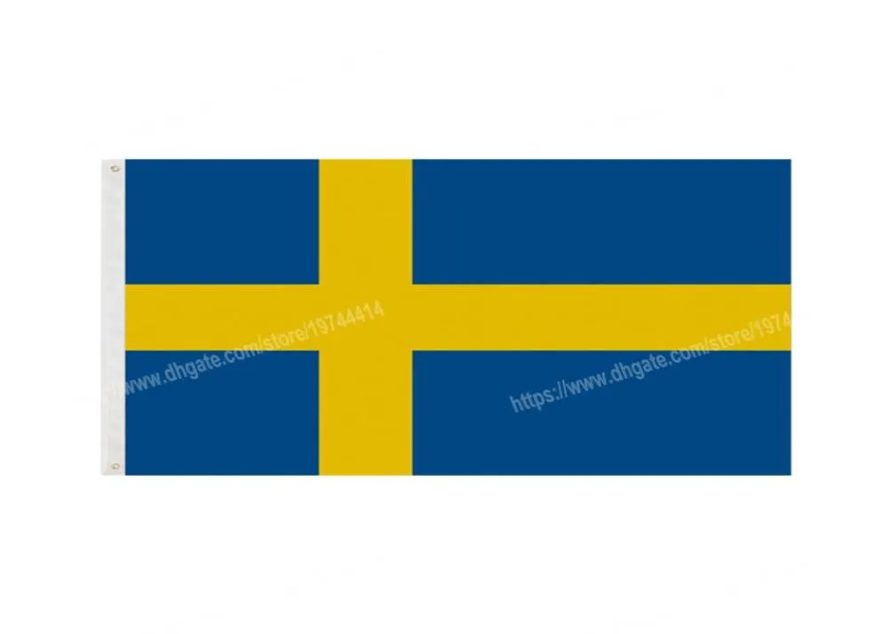 Banner in poliestere nazionale delle bandiere della Svezia che vola 90 x 150 cm 3 bandiera da 5 piedi in tutto il mondo in tutto il mondo Outdoor può essere personalizzato 4602422