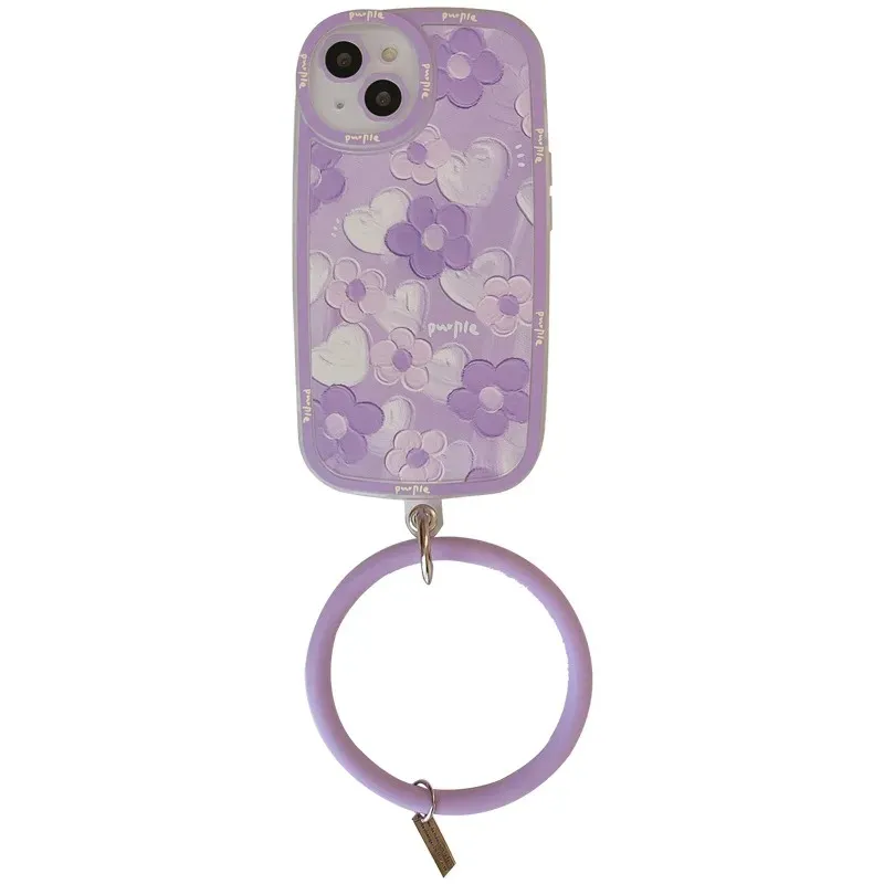Anello sospeso universale anteriore telefono cellulare morbido silicone cinturino anti-lost iPhone Xiaomi Samsung Keychain