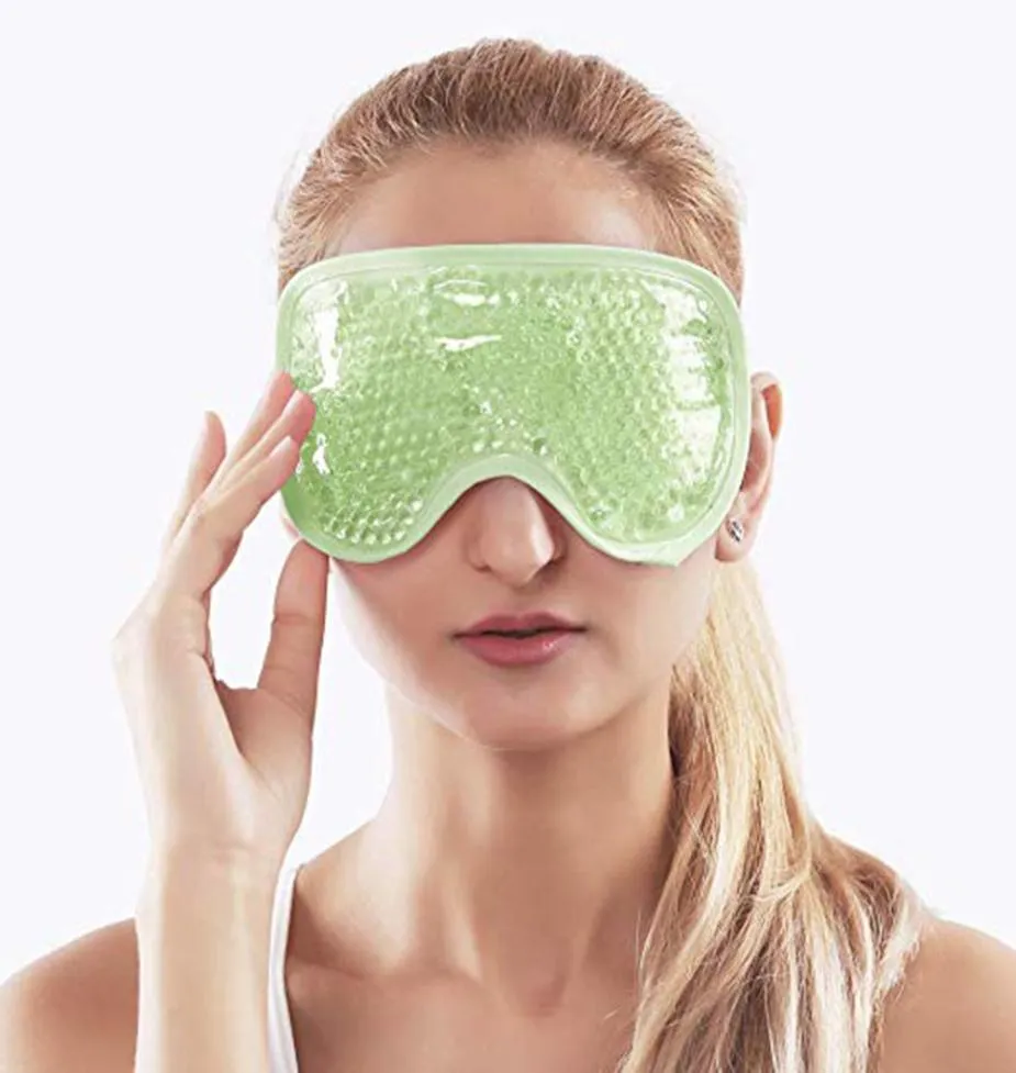 New Gel Eye Mask Reusable Beads for Cold Therapy Soothing Relaxing Beauty Sleeping Ice Goggles2299299