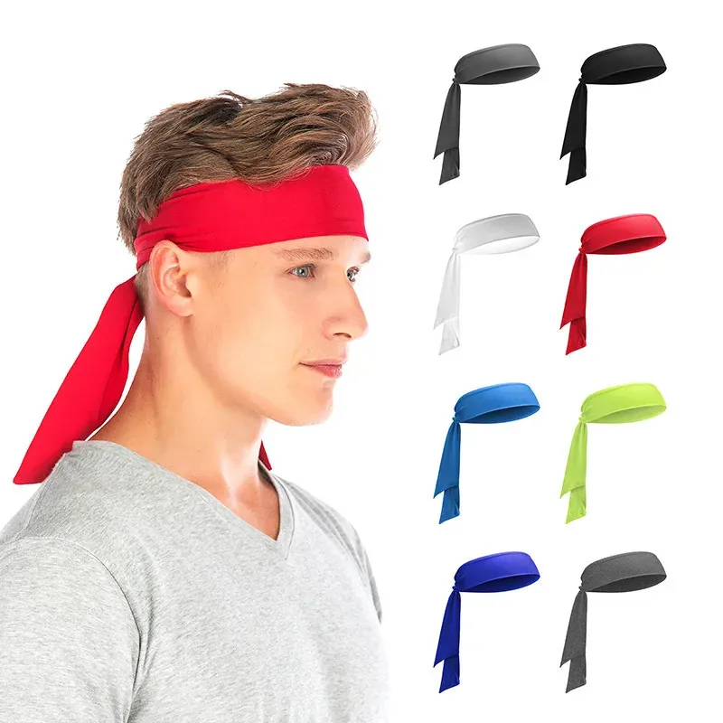 1pc Solid Color Tennis Headband Sweatband Stretch Elastic Fitness Gym Running Yoga Hair Bands Men Women Outdoor Sports Headband 240429