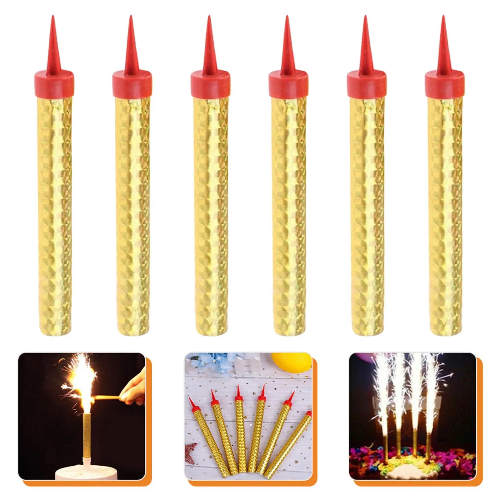 Cougies en verre ambre bougeur King of Sparklers pack de 6 enveloppements d'or enveloppe étincelante pour le service de bouteille Mariage d'anniversaire Sweet