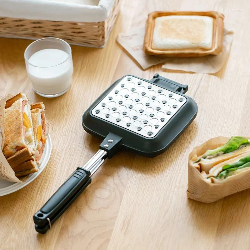 Pannor japansk löstagbar design smörgås pan multifunktionell gas kök bröd stekning kokkruka non stick toast frukost