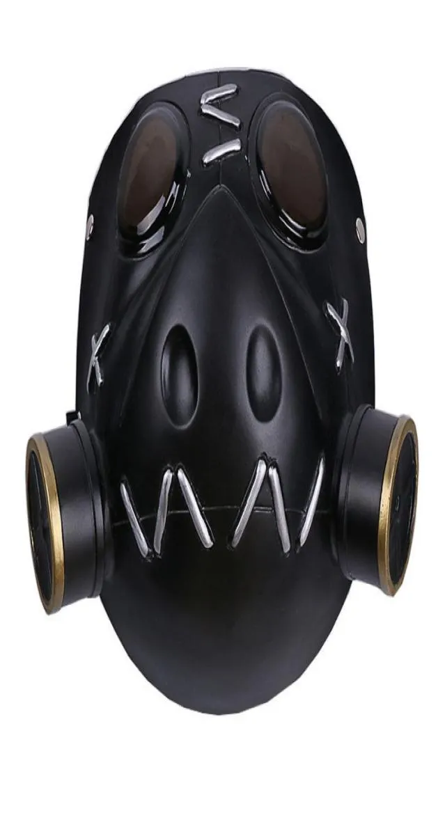 Game ow roadhog cosplay mask original designad mako rutledge svart mjuk harts mask halloween cosplay kostym prop för män t2003456666