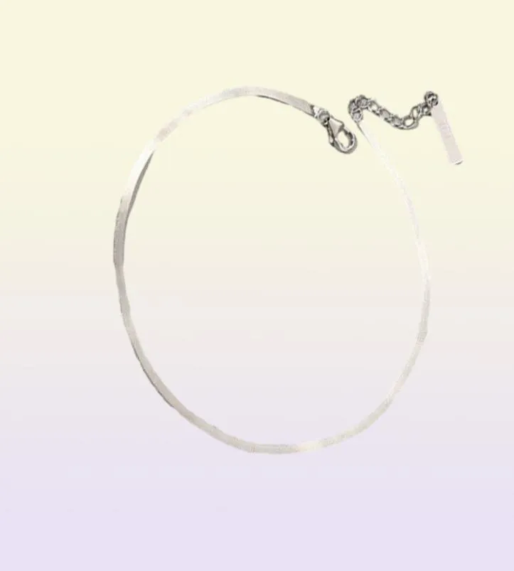 Ankiety Ruiyi Real 925 Srebrne srebrne łańcuch węża Minimalistyczne dziewczęta Summer Cool Fine Biżuter