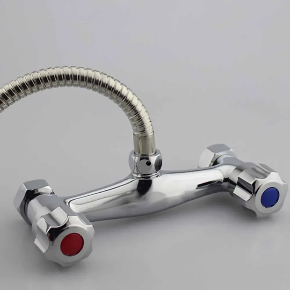 Set Bather Shower Mikser Brass Inwall Dual Control Gorąca i zimna zawór wodny Podwójny wylot CHROM CHrome Akcesoria 1PC